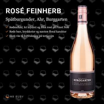 2022 Spätburgunder Rosé Feinherb, Burggarten, Ahr, Tyskland